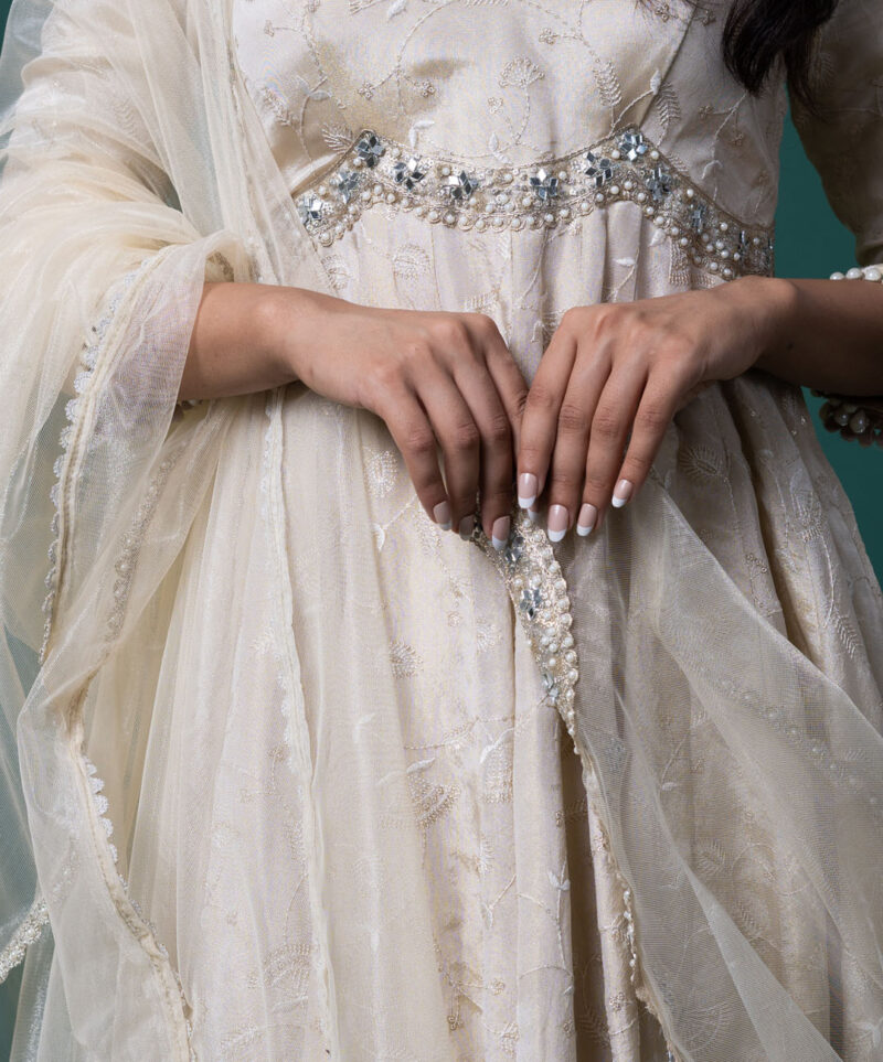 Beige Anarkali Suit - Image 5