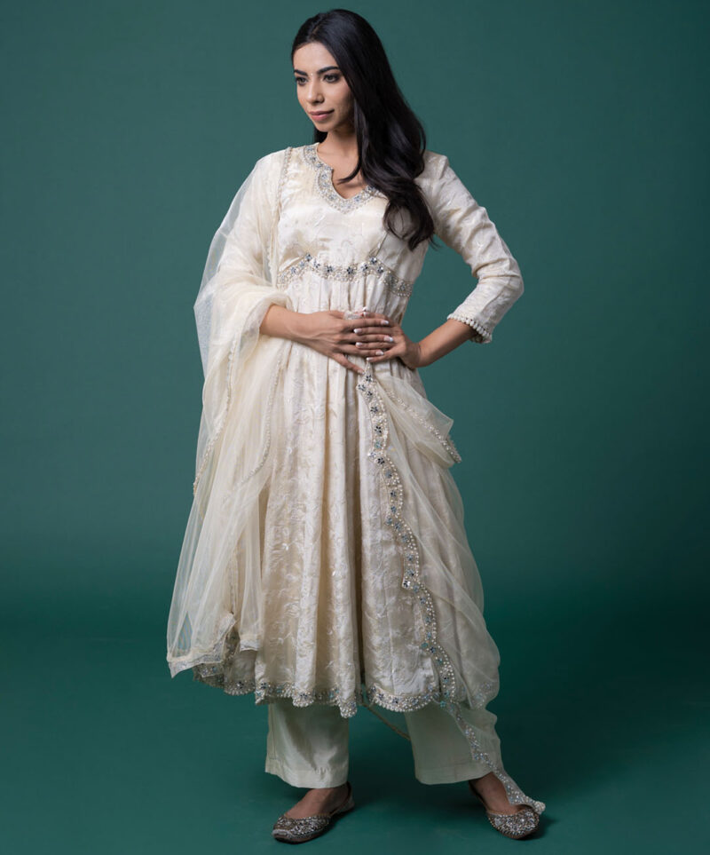 Beige Anarkali Suit - Image 6