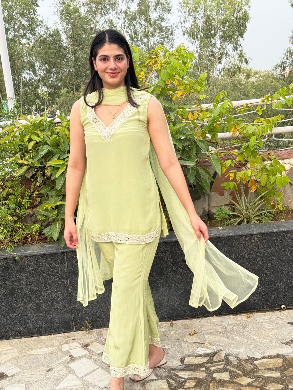 Pista Green kurta set