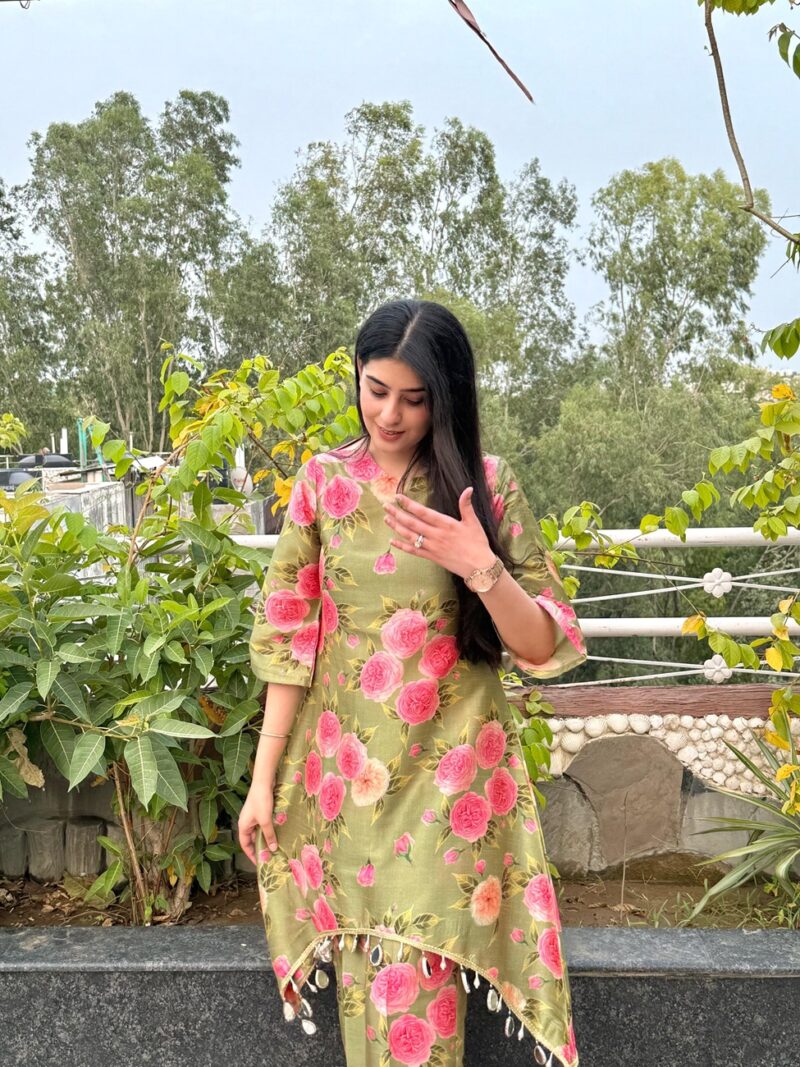 Green floral co-ord set - Image 2