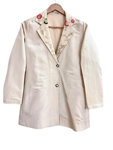 Shimmer beige Blazer Set